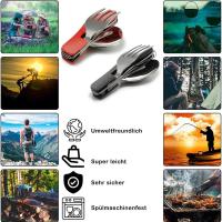Juego De Utensilios De Camping Plegables - Cuchillo Fork Sartén Para Actividades Al Aire Libre Deportes Picnic Viaje - details 4