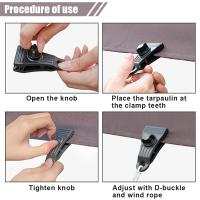 Clips De Tarp Para Cubierta De Piscina Y Tienda De Campaña Gruesos Y Con Agarre Fuerte Para Awnings Canopias Y Camping Al Aire Libre - details 6