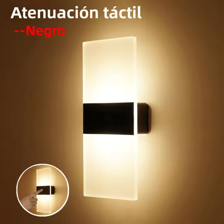 Lámpara De Pared Recargable USB Con Sensor De Movimiento Y Toque Luz Nocturna LED Moderna Para Dormitorio Iluminación Diaria - 1