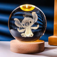 Lámpara Nocturna De Cristal 3D Cartoon 6cm Esfera De Cristal Planetaria Luz De Mesa Para El Hogar Decoración Regalo De Cumpleaños Grabado Por Láser - details 2