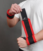 AOLIKES 1 Par De Banda De Muñeca De Soporte Extra Fuerte Para Levantamiento De Pesas Y Entrenamiento De Gimnasio Material De Poliéster Y Goma Para Adultos - details 11