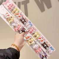 Juego De 10 Pares De Clip Para El Cabello Sanrio HelloKitty Melody Kuromi Accesorios De Cuero Para Niñas Regalo Ideal - details 0