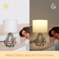 Aigostar - Lámpara de Mesa Estilo Retro Industrial, Portalámparas de Casquillo Fino E14, Lámpara Decorativa con Base Metálica y Tulipa Blanca, Perfecta para Decorar Cualquier Estancia - details 6