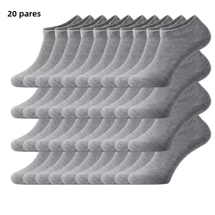 Calcetines De Tobillo Suaves Y Ligeros Para Hombres Y Mujeres Calcetines Casuales De Bote Color Sólido Paquete De 10 Pares - 1