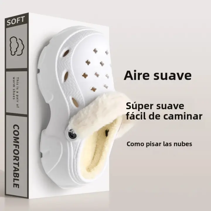 Zapatillas De Algodón Para Mujer Invierno Antideslizante Para Uso Doméstico Y Externo Con Suela Exterior Antideslizante - 1