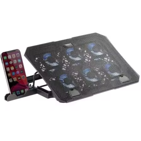 Soporte Refrigerante Mars Gaming MNBC23 para Portátiles hasta 16'/ Iluminación LED - 1