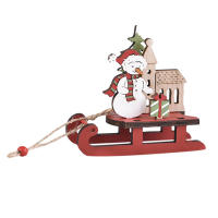 Adornos Navideños De Madera Para El Hogar En Forma De Esquiador Doble Silla Y Reindeer Decoración De Navidad DIY Moderna - details 3