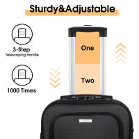 S7 STAR Juego 3 Piezas Maletas Blandas Ampliable 20+24+28 Pulgadas , Set Maletas Telas Ligeras de Viaje, Cabina Trolley Extensible con 4 Ruedas Dobles Giratorias 360, Equipaje Expandible Asa Telescópica Gran Capacidad,consigue un regalo gratis - details 2
