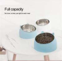 Tazón De Alimentos Para Gatos Y Perros De Acero Inoxidable Creativo Y Encantador Inclinado Para Mascotas Alimentos Y Agua - details 4