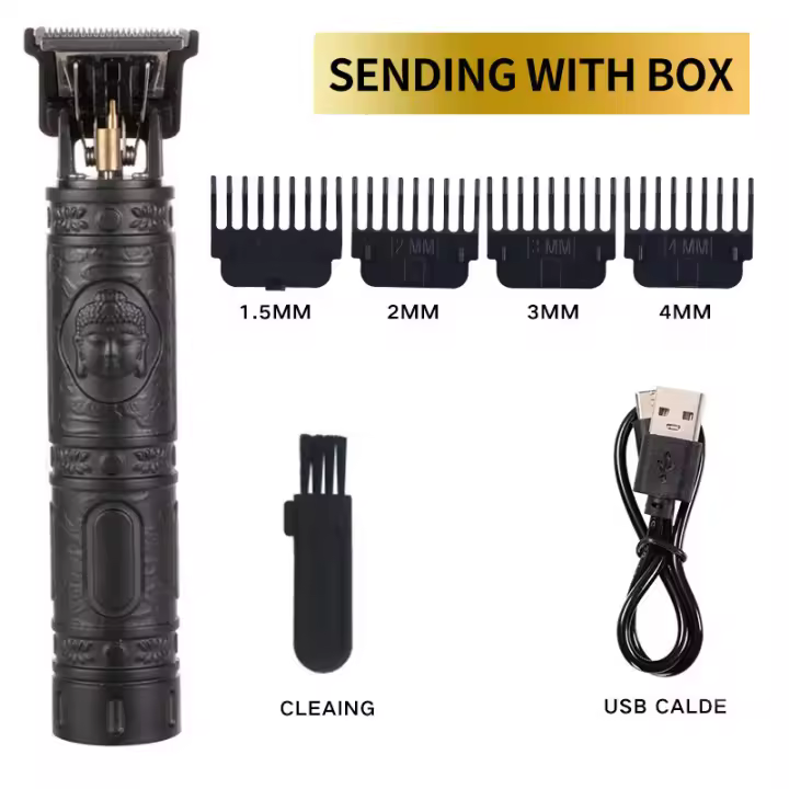 MOV-Retro T9 Men's Electric Hair Clipper Professional Shaver Hair Clipper Dragon Buddha - 1