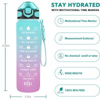 Botella De Agua De 32 Oz Con Horario Y Taza Motivacional a Prueba De Fugas Y Con Correa Para Transporte BPA Y Químicos Tóxicos Libres Para Adultos - details 4