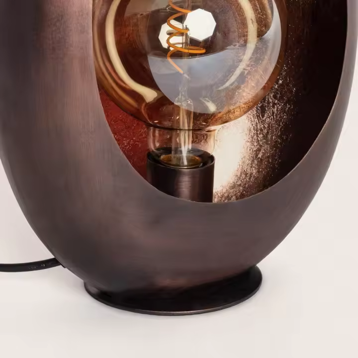 Ledkia Lámpara de Mesa Metal Ovo Bronce - 1