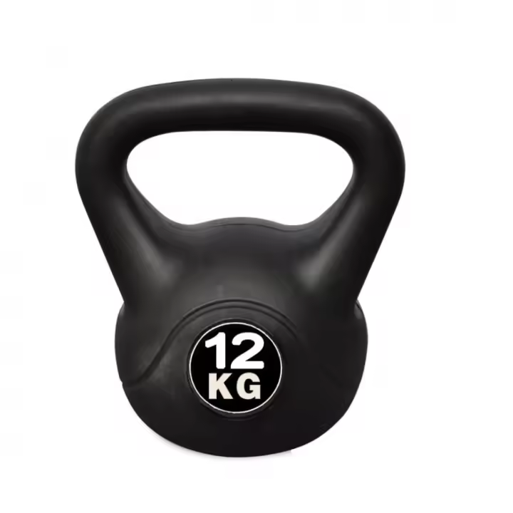 Mediawavestore Pesa Rusa Kettlebell Fitness 12 KG PVC Antifricción - 1