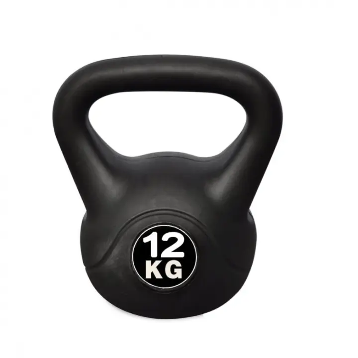 Mediawavestore Pesa Rusa Kettlebell Fitness 12 KG PVC Antifricción - 1