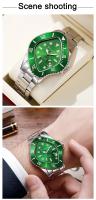 Reloj De Moda Para Hombre Reloj De Pulsera Deportivo Y Negocios Con Calendario Y Luz Templada Resistente Al Agua Verde - details 3