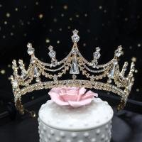 Diadema De Novia Barroco Lujo Geométrica Con Cristales Grandes Y Diamantes Para Baile De Graduación Y Bodas Accesorios De Cabello Para Mujeres - details 3