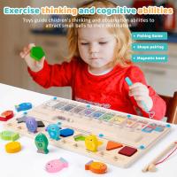 Juego De Puzzle Educativo Montessori De Madera Con Imanes Para Niños Juego De Matemáticas De Aprendizaje Color Sorting Y Formas Para Edad Infantil - details 11