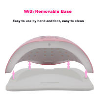 Secador De Uñas LED SUNX12 Max 66 Lámparas UV Para Manicura Secado Rápido Con Base Autodetección Color Rosa ABS 18*21.5*9CM - details 5