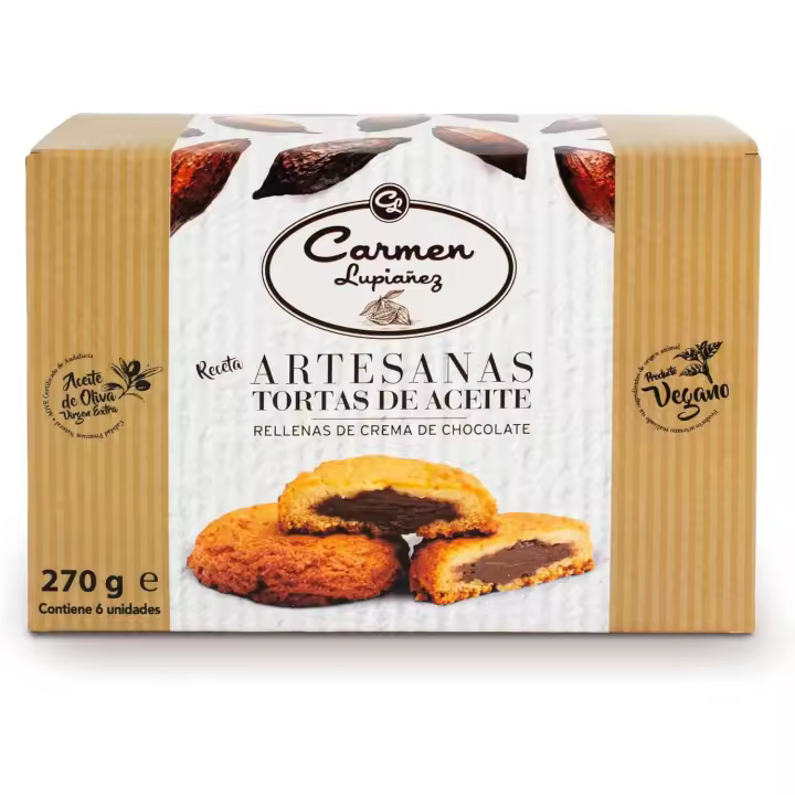 Carmen Lupiañez -Tortas de Aceite de Algarrobo con Chocolate- 270gr - 1