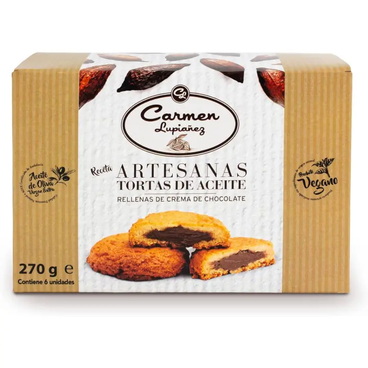 Carmen Lupiañez -Tortas de Aceite de Algarrobo con Chocolate- 270gr - 1