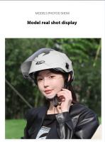 Casco De Motocicleta Con Luces LED Recargables Para Hombres Y Mujeres Casco Universal Para Moped Y Scooter Eléctrico Cuatro Estaciones Medio Casco ABS Peso 950g - details 3