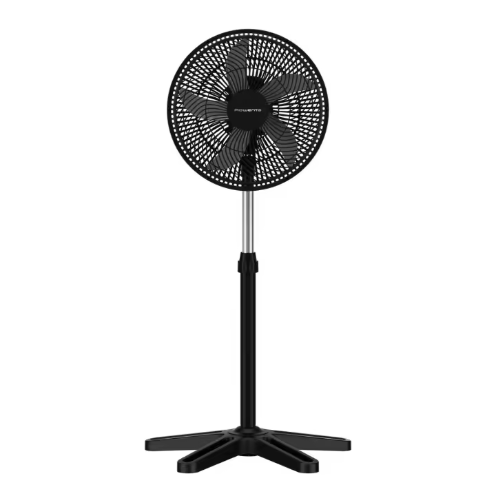 VENTILADOR DE PIE ROWENTA NEGRO VU3110 - 40CM 40W 5 ASPAS, OSCILACIÓN AUTOMÁTICA - VENTILADOR SILENCIOSO - 1
