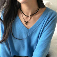 Nueva Collar De Lujo Con Colgante De Mariposa Hecho a Mano Para Mujer Diseño Personalizado Estilo Oscuro Pendentivo Redondo Clásico - details 5