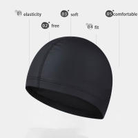 Gorro De Natación Elástico De Nylon Para Hombres Y Mujeres Tamaño Libre Protección De Orejas Para Cabello Largo Gorro De Piscina Ultradelgado - details 1