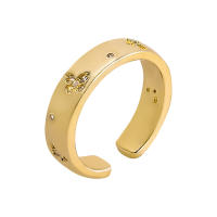 Encanto Anillo de lazo para mujer, estilo elegante, chapado en cobre de 14 quilates, con flor. - details 37