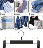 Percha para faldas que ahorra espacio con Gancho giratorio de 360 ° y caliza para pantalones ajustable, paquete de 10 Unidades - details 2