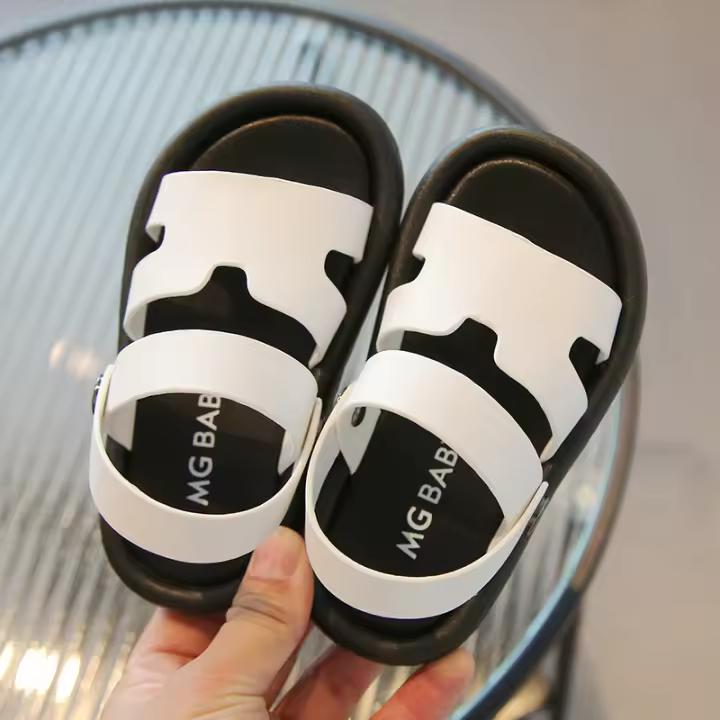 Sandalias De Verano Para Niños Y Niñas Con Suela Antideslizante Y Plantilla Suave Zapatillas De Playa Con Velcro Para Bebés - 1