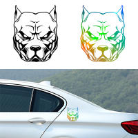 Pegatina De Motocicleta Con Patrón De Perro Pitbull Reflectante Para Coche Moto Auto Decal JDM Vinilo Estilo 19*15cm - details 0