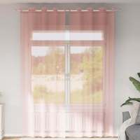 vidaXL Cortinas de gasa con ojales 2 uds en color Azul real/Rosa/Marrón claro y más | protección solar decorativa para ventanas hogar oficina dormitorio fácil de instalar - details 1