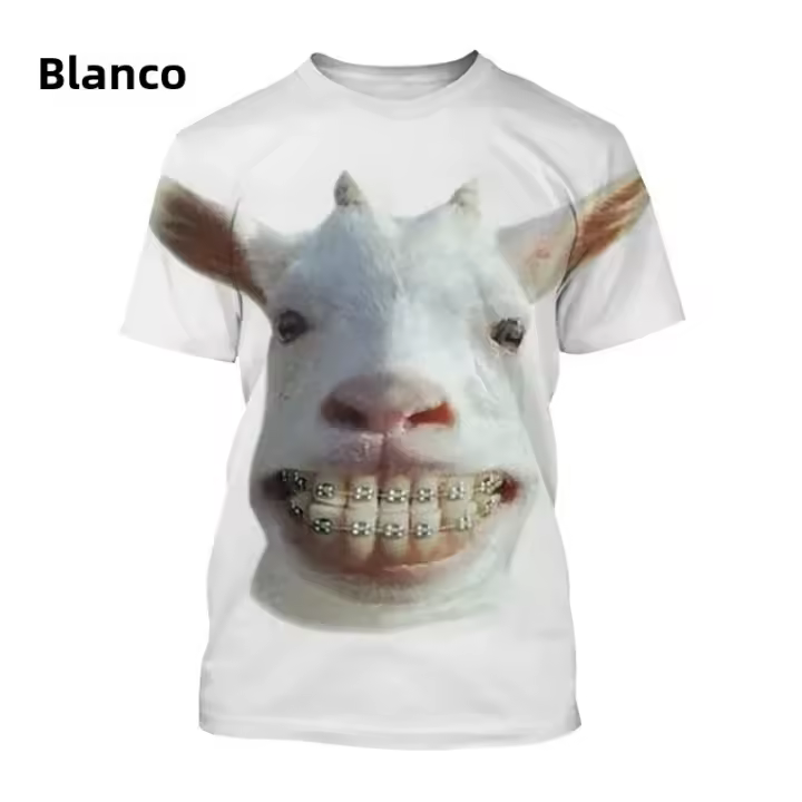 Camiseta De Verano Para Niños Con Estampado 3D De Cordero Y Cabra Camiseta Gráfica De Hombros Cortos Moda Divertida Unisex - 1