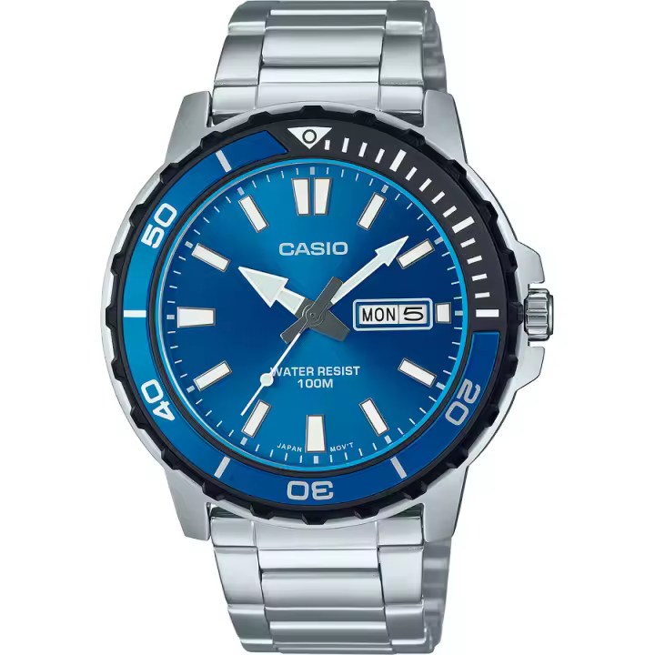 Reloj CASIO MTD-125D-2A1 Diver Style para Hombre Marine Monster Esfera Azul - 1