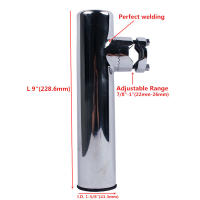 Soporte De Caña De Pescar En Acero Inoxidable Para Barco 2PCS Accesorios Náuticos Clavos Para Tubo De 7/8'' a 1'' Para Yate - details 4