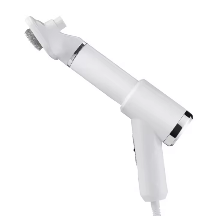 Cepillo secador de pelo para mascotas, secador de aseo para mascotas 2 en 1 para perros y gatos pequeños/medianos (blanco) - 1