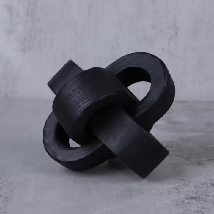 Mesa De Café Bohemia Con Cadena De Madera Decorativa De 3 Enlaces Estilo Moderno Adorno Para Estante Origen China - 1