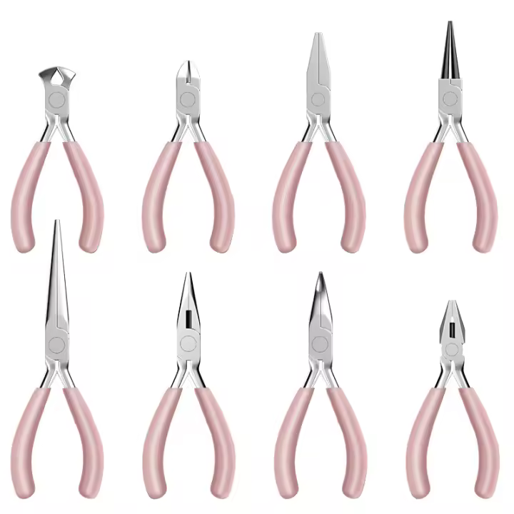 Juego De 8 Piezas De Aretes Para Joyería Mini Carbono Acero Con Nariz Plana Y Aguda 5 Pulgadas Herramientas Para El Hogar Y Artesanía - 1