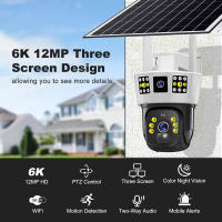 Cámara Solar Inalámbrica 6K 12MP HD Con Visión Nocturna Y Detección De Movimiento Humano Cámara De Seguridad CCTV PTZ WiFi 4G SIM Card - details 0