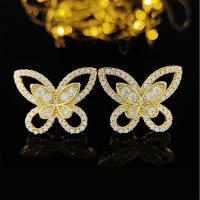 Pendientes De Mariposa Dorados Y Plateados Nuevos Tendencia 2024 Para Mujer Regalo De Fiesta Joyería Al Por Mayor E6603 - details 5