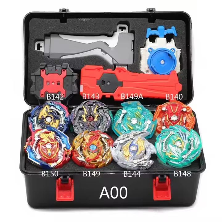 Nuevo Takara Tomy Beyblade Burst Metal Fusion Juego De Lanzador De Metal Y Grips Paquete De Juguetes Para Combate - 1