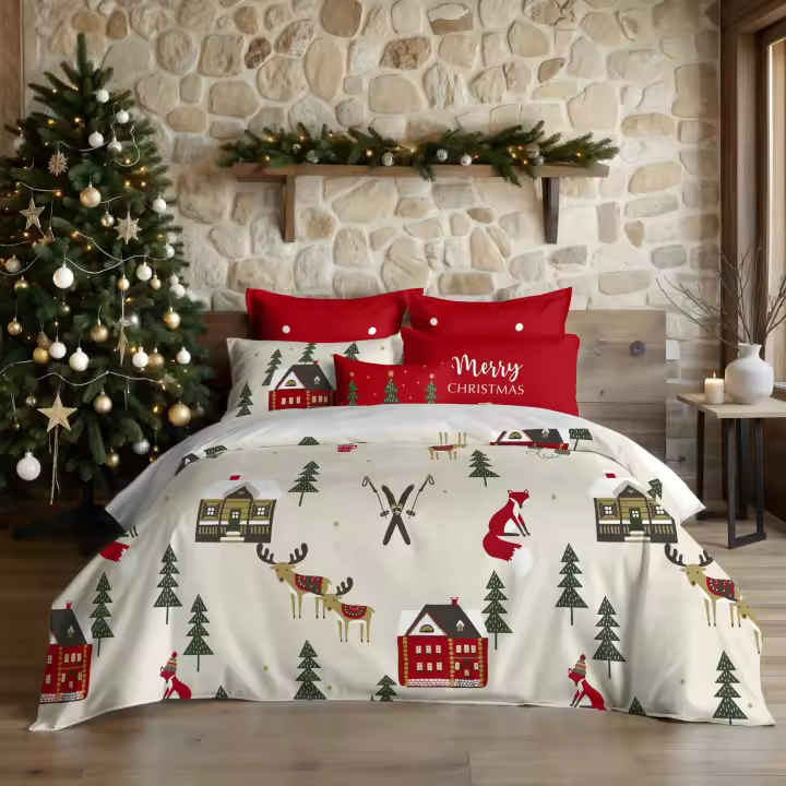 BL Belum | Funda nórdica Navidad 100% poliéster, Funda nórdica con Botones Laponia 19 - 1