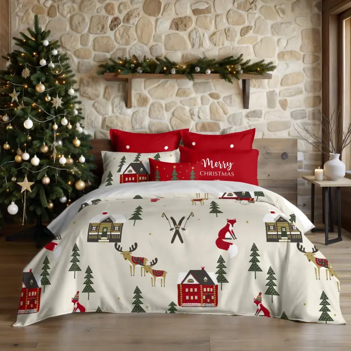 BL Belum | Funda nórdica Navidad 100% poliéster, Funda nórdica con Botones Laponia 19 - 1