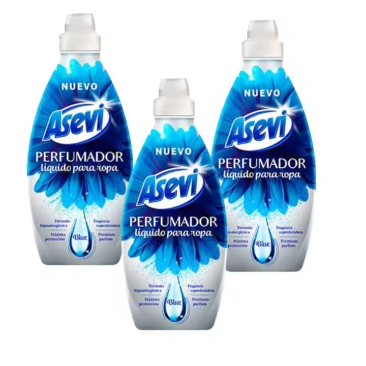 Pack 3- Perfumador para ropa Asevi Blue 36 dosis (Total: 108 dosis) - 1