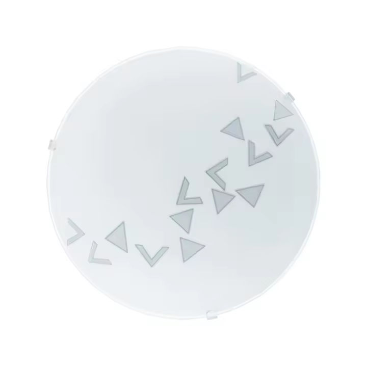 Eglo Plafón vidrio redondo satinado con motivo Ø25 cm - Mars - 1