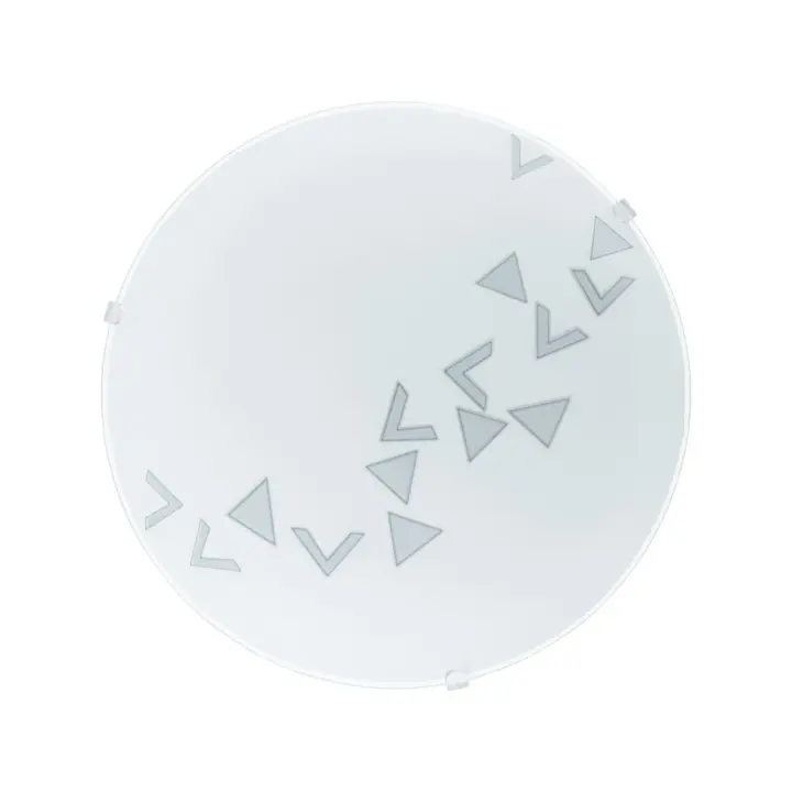 Eglo Plafón vidrio redondo satinado con motivo Ø25 cm - Mars - 1