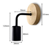 Lámpara de aplique en madera, diseño retro Vintage, boquilla E27, 110V y 220 V, decoración industrial, comedor y dormitorio - details 3