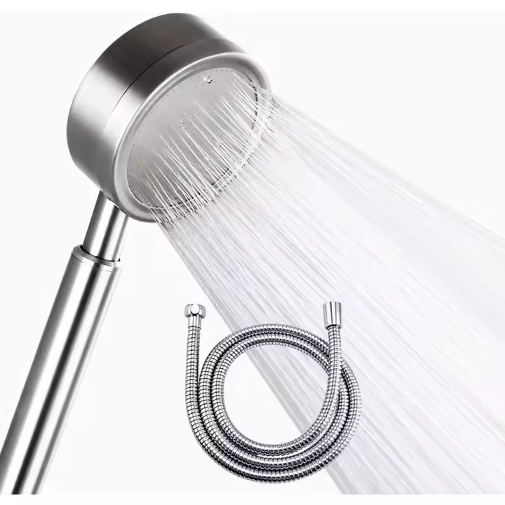 Alcachofa de Ducha Alta Presión 1,5 m Maple Inoxidable Ahorro Agua - 1