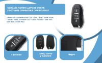 Banner - Carcasa mando llave del coche 3 botones compatible con peugeot y citroen v3